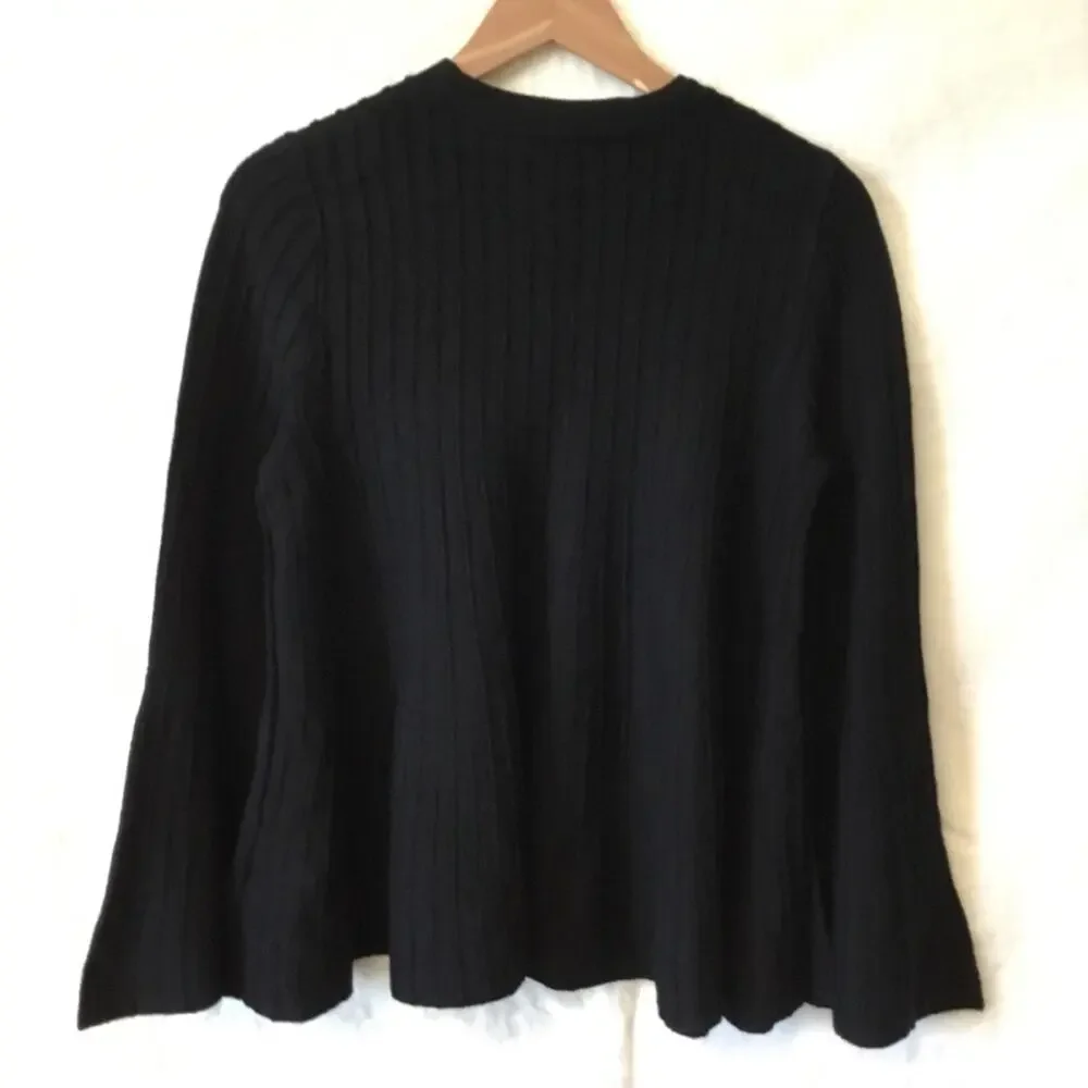 COS Black Wool Texture Stripe Sweater - Picture 8 of 16